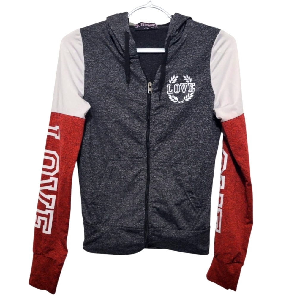 Supernova Love Full Zipped Hoodie Juniors XS